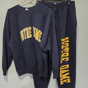 Vintage 1990s Discus Athletic Notre Dame Fighting Irish SweatsuitPants XL Cre